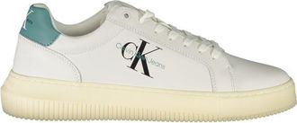 Calvin Klein Mens Monogram Low Top Sneakers - White - Size EU 45