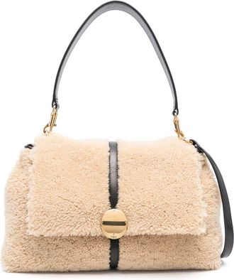 Chlo&eacute; Penelope shoulder bag - women - Sheep Skin/Shearling/Buffalo Leather/Lambskin - OS - Neutrals