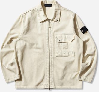 Stone Island Men s Light Bull Denim-TC Overshirt Ivory