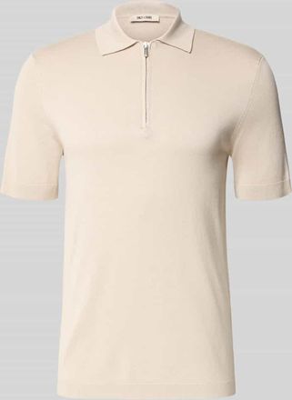 Only & Sons Regular Fit Poloshirt aus Viskose-Mix Modell WYLER in Beige, Gr&ouml;&szlig;e XXL