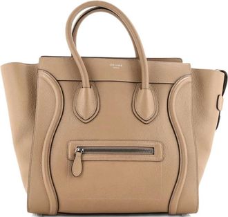 Celine Luggage Bag Grainy Leather Mini tote bag - Beige