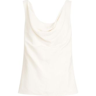 Brunello Cucinelli Fluid twill top in Ivory at Nordstrom, Size Xx-Large Eu