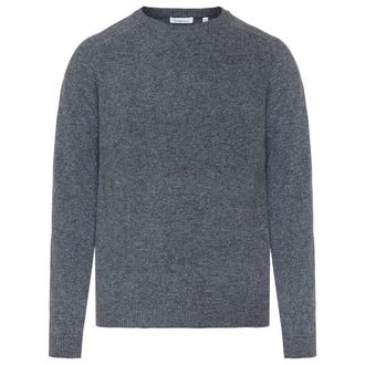 Knowledge Cotton Apparel O-Neck Wool Knit Wollpullover f&uuml;r Herren | blau/grau