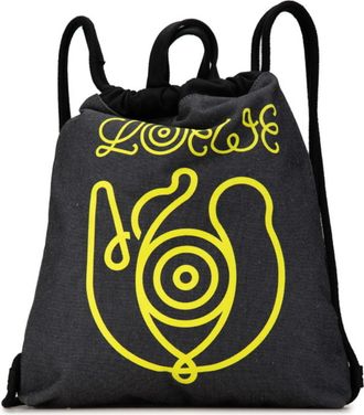 Loewe Black Gray Denim Cotton Backpack (Pre-Owned)