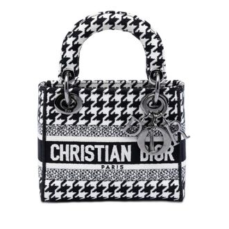 Dior Pre-owned Dior Mini Embroidered Canvas Houndstooth Lady D Lite Ladies 6CKSSH4BLQ0E8WMI