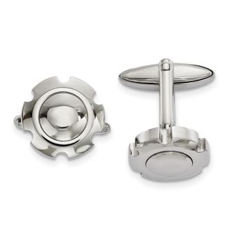 Diamond2Deal Stainless Steel Polished Cufflinks