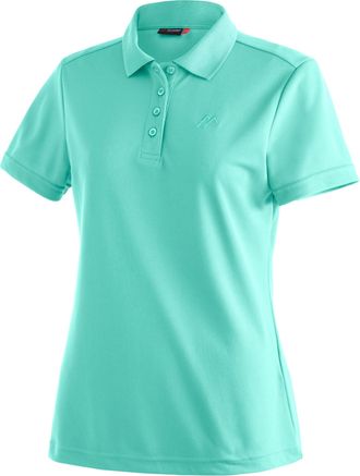 Maier Sports Funktionsshirt MAIER SPORTS Ulrike, Damen, Gr. 36, hellt&uuml;rkis, 100% Polyester, Rundhals, Shirts Funktionsshirt, Damen Polo, pique Poloshirt, schnelltr