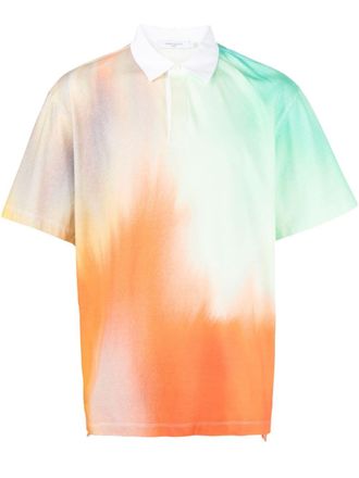Maison Kitsun&eacute; Polo con stampa astratta - Verde
