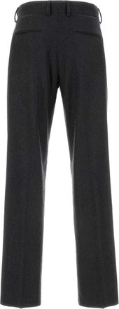 Fendi Mens Flannel Trousers Gray Exteiror Cashmere Elastane