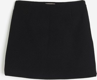 H&M Minijupe aus Wollmix - Schwarz
