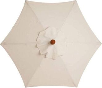 OEM Funda De Repuesto Para Sombrilla, 6 Varillas, 3 M, Impermeable, Resistente A Los Rayos Uv, Tejido De Repuesto, Color Blanco Crema