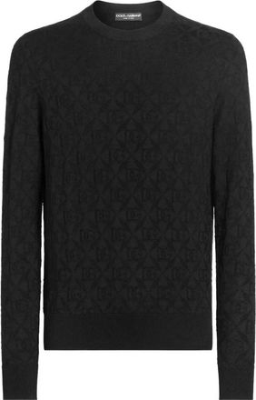Dolce & Gabbana Stijlvolle Gebreide Trui - Heren - Ronde hals truien - Zwart - M - Truien & Vesten
