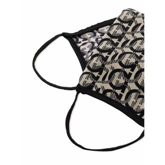 Ferragamo Monogram Jacquard Face Mask - Black