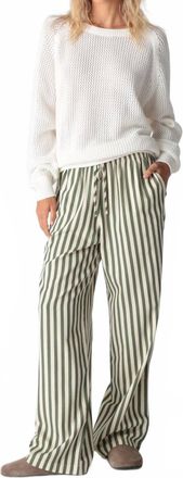 Electric & Rose Pisces Wide Leg Pant In Moss
