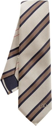 Valentino Garavani Accessoires, Heren, Grijs, ONE Size, Zijden Das