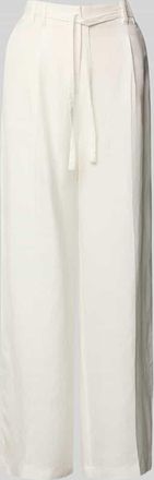 Christian Berg Wide Leg Hose aus Leinen-Mix mit G&uuml;rtel in Ecru, Gr&ouml;&szlig;e 34