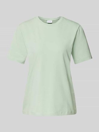 Vila T-Shirt mit geripptem Rundhalsausschnitt Modell NORA in Schilf, Gr&ouml;&szlig;e S