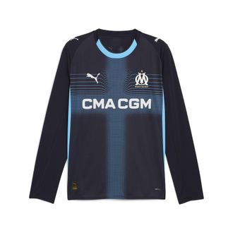 Puma Maglia gara Away a maniche lunghe Olympique de Marseille 25/26 da uomo, Accessori, Blu, 3XL