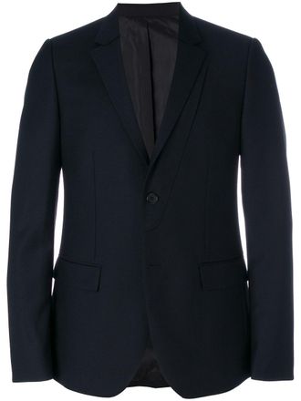 Wooyoungmi double lapel slim-fit blazer - men - Mohair/Wool/Polyester/Viscose - 46 - Blue