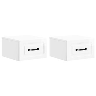 vidaXL Mesita De Noche De Pared 2 Pcs Brillante 34,5 X 33 X 20 Cm Vidaxl
