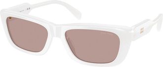 Miu Miu MUB12SF Asian Fit 20M20I Womens Sunglasses White Size 56