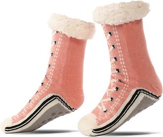 Generic Slipper Socks Ultra-Thick Cute Slipper Home Socks Non-Slip Indoor Winter Warm Home Socks for Women Men, Cozy Soft Thermal House Socks with Grippers (P