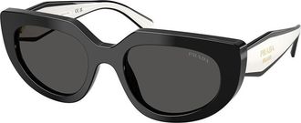 Prada PR D02S 20G08Z Womens Sunglasses Black Size 53