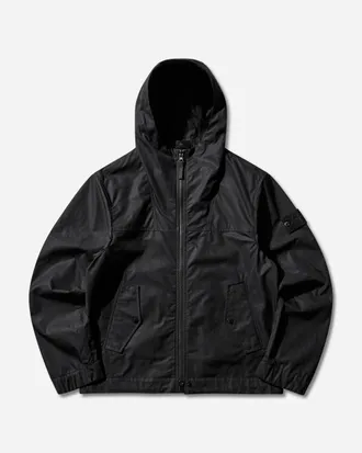 Stone Island Men s Ghost All-Weather Cotton Canvas_S.I. Hooded Jacket Black