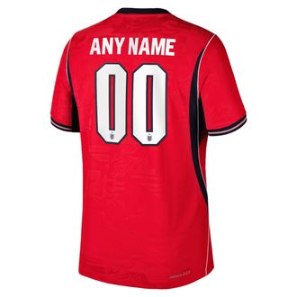 Nike England 2026 Match Away Nike Mens Aero-FIT Soccer Authentic Custom Jersey By You in Red | NN203939010-CUS
