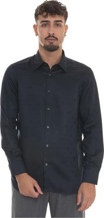 Emporio Armani Elegante Klassieke Overhemd voor Mannen - Heren - Casual Overhemden - Blauw - XL - Overhemden