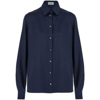Ferragamo Satin Button-Up Shirt