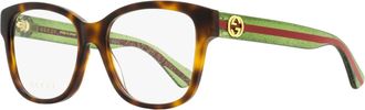 Gucci GG0038ON Square Acetate Eyeglasses - Brown
