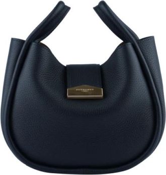 Pourchet Liane - PM - Dames - Handtassen - Blauw - ONE Size - Leer - Tassen