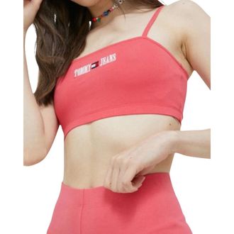 Tommy Jeans Crop Top Ultra Archive - Dames - Tops - Roze - Maat: M Katoen