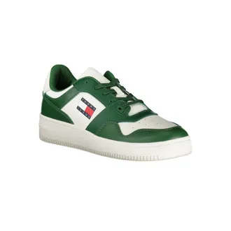 Tommy Hilfiger Color-Block Leather Sneaker - Green