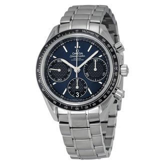 Omega Pre-owned Omega Speedmaster Racing Chronograph Tachymeter Blue Dial Mens Watch 326.30.40.50.03.001