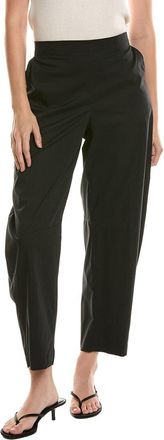 Anne Klein Pull-On Barrel Leg Poplin Pant