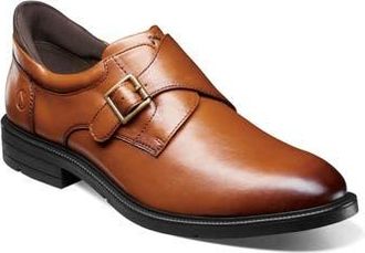 Nunn Bush Kore EZ Hero Plain Toe Monk Shoe in Cognac at Nordstrom Rack, Size 11.5