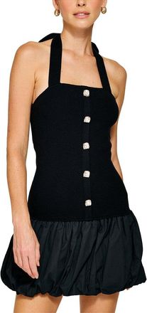 Line & Dot Ramona Mix-Media Balloon Mini Dress