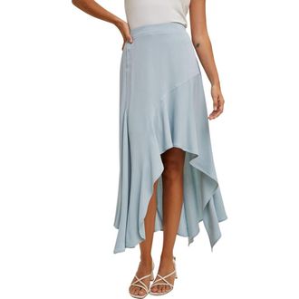 Wishlist Asymmetric Midi Skirt in Blue at Nordstrom Rack, Size Medium