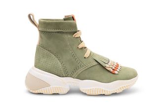 Hogan Fringe-Trimmed Lace-Up Boots