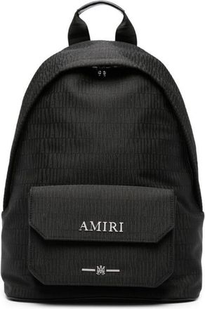 Amiri monogram jacquard backpack - men - Polyester/Nylon/Leather - One Size - Black