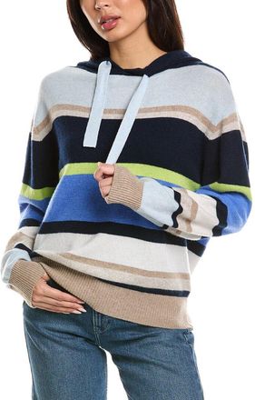 Brodie Striped Cashmere Hoodie