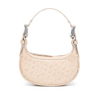 by FAR Handbags, female, Beige, Size: ONE SIZE Crocodile-embossed Mini Soho Shoulder Bag