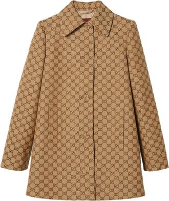 Gucci (WMNS) Gucci GG Canvas Coat Beige Brown 788387-Z8BSO-2190