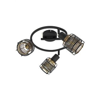 Lindby L&aacute;mpara De Techo eudoria En Negro Metal - Lindby