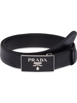 Prada Cintura con fibbia squadrata - Nero
