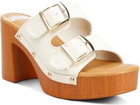 Rag & Co. Sarai Buckle Strap Platform Sandal in Ivory at Nordstrom Rack, Size 10
