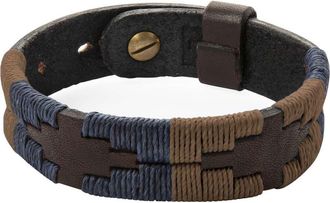 Pampeano Wristband - Jefe Stitching in Brown/navy/brown at Nordstrom, Size Small/medium