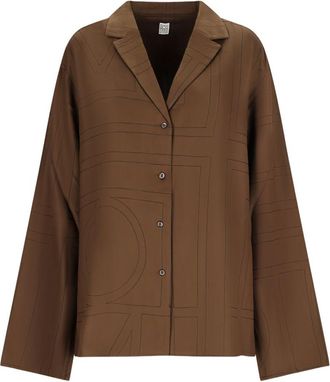 Toteme Brown Loose Printed Shirt